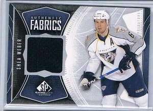 2009-10 SHEA WEBER UD SP GAME USED AUTHENTIC FABRICS #AF-SW PREDATORS - Picture 1 of 1