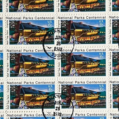Vintage National Parks Centennial 1972 US Stamps 6c Sheet of 50 - Image 1 of 4