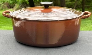 Le Creuset Cast Iron 31 Oval Dutch Oven with Lid Chestnut 6-3/4 Qt. - Picture 1 of 18