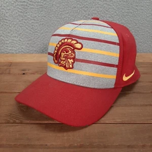 USC Trojans Hat Adult Red Gray Yellow Nike Fitted Cap Classic 99 Dri Fit NCAA - Picture 1 of 9