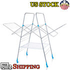 Collapsible Clothes Drying Rack Metal Laundry Space-Saving Free-Standing Airer