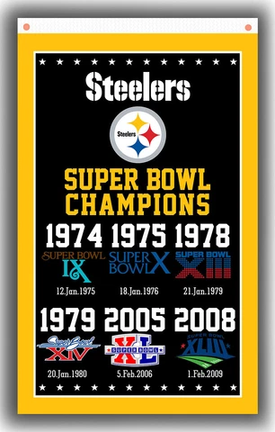 Pittsburgh Steeler Football Champions Flag 90x150cm 3x5ft Fan best banner Cover
