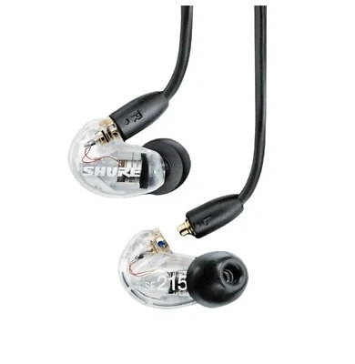 Shure SE215 In-Ear Professional Sound Isolating Stereo Wired Headphones Clear - image 1 of 4