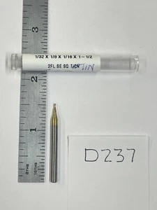 1 NEUER HTC 1/32 ZOLL DURCHMESSER HARTMETALL-SCHAFTFRÄSER 107-2031. 2FL SQ. 1/16" LOC (D237) - Bild 1 von 4