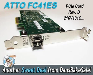 ATTO FC41ES 216V101C Rev D Fibre Network PCIe Card for Avid Unity - Excellent - Picture 1 of 10