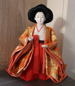 Traditionelle japanische Hina Puppe The Court Lady Festival Handarbeit bemalt Figur - Bild 1 von 4