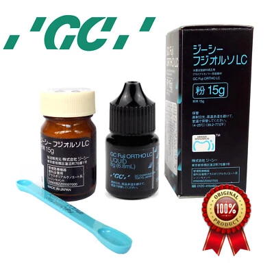 Gc Fuji Ortho LC Light-Cure Glass Ionomer Cement Powder 15g Liquid 8g - Bild 1 von 4