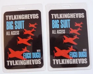 Talking Heads Big Suit Tour Concert AA Backstage Pass Laminate D7 - Picture 1 of 1