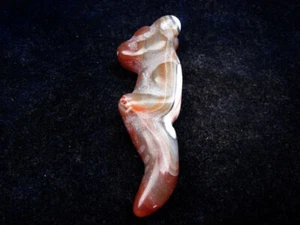 Old Nephrite Jade Stone Carved HongShan Culture Ancient Warrior #09132409 - Picture 1 of 6