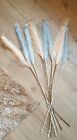 9 STEMS OF FAUX SILK PAMPAS GRASS. CREAM AND GREY