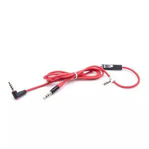 3,5mm AUX Kabel für Beats by Dr. Dre Monster Studio 2.0 120cm 120cm Mikrofon rot - Bild 1 von 3