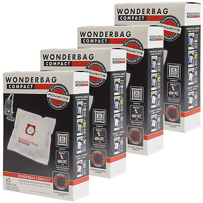 Wonderbag Compact Bags 3L ARNO TEFAL MOULINEX ROWENTA Vacuum Cleaner Dust X 20 • 37.40£