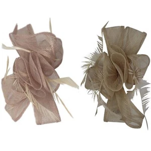 Sinamy Feather Fascinator Wedding Headband Clip Royal Ascot Prom Ladies Day Race - Picture 1 of 3