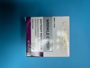Crema hidratante día/noche L'Oreal Wrinkle Expert 55+ mejora los contornos 1,7 oz NUEVA - Imagen 1 de 6