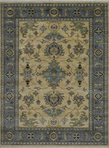 Traditional Oriental( Beige and Grey )Hand Knotted Wool Area Rug - Picture 1 of 10