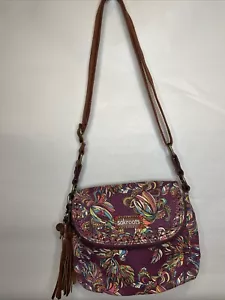 Sakroots By The Sak crossbody purse Small Purple With Detachable Tassel - Picture 1 of 12