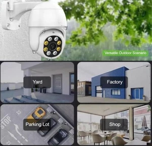 Cámara de Seguridad WiFi Exterior con 1080P HD, 360° PTZ, Detección de Movimiento, 2 Vías Au - Imagen 1 de 4