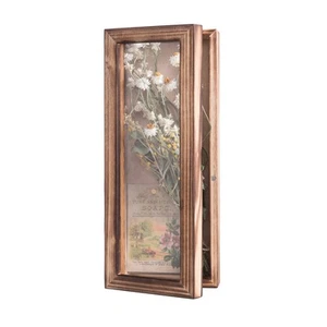 Shadow Box Frame 5x12.5 Flower Shadow Box Pin Display Case Cabinet Picture Fr... - Picture 1 of 7