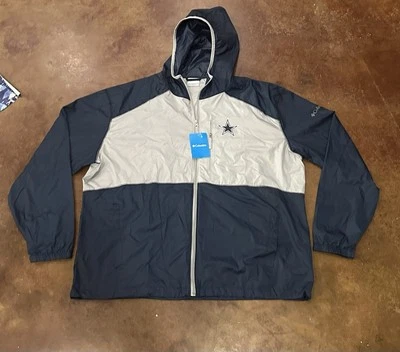 NUEVO CON ETIQUETAS Columbia | NFL Dallas Cowboys Omni-Tech Chaqueta con Capucha Cremallera Completa - Nueva con ETIQUETA Foto 1 de 4