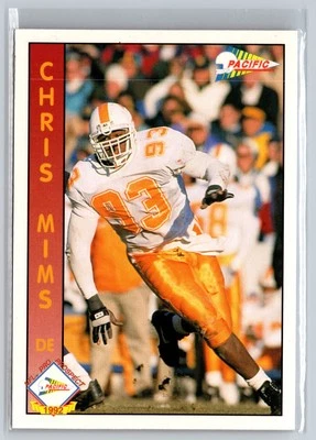 1992 Pacific #649 Chris Mims Tennessee Volunteers - Image 1 of 2