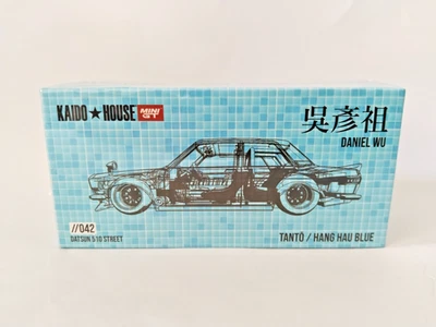 Mini GT Kaido House Daniel Wu Datsun 510 Street Tanto Azul KHMG042 SELLADO Foto 1 de 4