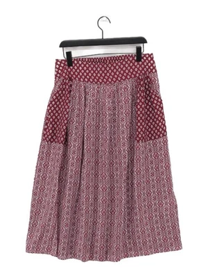 Whistles Women's Midi Skirt UK 14 Red Viscose with Nylon Midi A-Line - Image 1 of 4