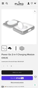 PURO 2-in-1 Magsafe Charger Stand for iPhone + WATCH - RRP £99 - Zdjęcie 1 z 5