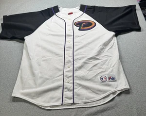 VTG Arizona Diamond Backs Majestic Jersey XL Made in USA Blk/White - Picture 1 of 10