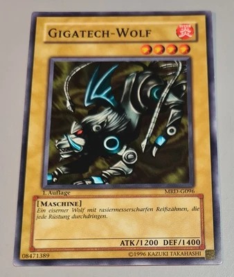 Yu Gi Oh Gigatech-Wolf # MRD-G096 1.AUFLAGE Metal Raiders DE N.Mint-Mint Vintage - Bild 1 von 3