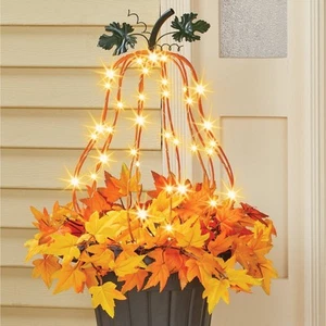 Palo LED illuminato a forma di zucca da giardino esterno - Foto 1 di 1
