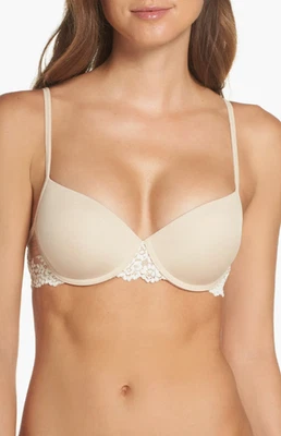Sutiã Wacoal 75891 Abraço Renda Pequeno Push Up Underwire Almofadas Removíveis MSRP $65 - Imagem 1 de 4