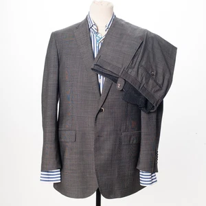 CORNELIANI Suit Solid Gray Worsted Wool Mohair Men’s EU52 US42 - Picture 1 of 9