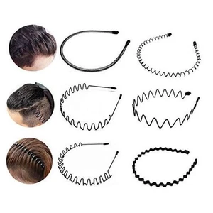 6 Pieces Metal Headbands Wavy Hairband Spring Hair Hoop Sports Fashion Hair - Picture 1 of 8