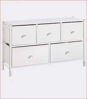 Kommode weiß 100x59x30cm Heine mit 5 Schubladen UVP:229€ 16.14 - Bild 1 von 3