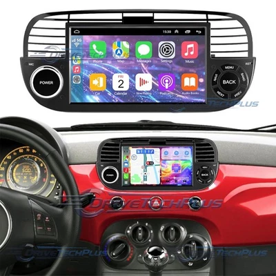 7" Pantalla Androide 13 Para Fiat 500 2007-2015 Radio Estéreo de Coche GPS 2+64G Foto 1 de 4