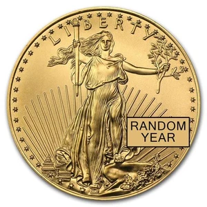 1/2 oz American Gold Eagle Coin BU (Random Year) - Picture 1 of 4