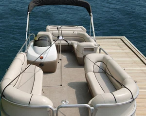 DUAL PONTOON BOAT COVER SUPPORT POLE SYSTEM WITH STRAPS - Picture 1 of 2