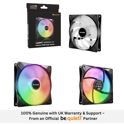 be quiet! Light Wings LX 140mm PWM High-Speed Fan | RGB Silent  | UK Partner - Image 1 of 4