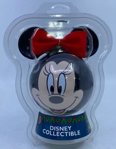 Vintage Disney Unlimited Minnie Mouse Head Glass Ornament Christmas Krebs 95065 - Picture 1 of 6