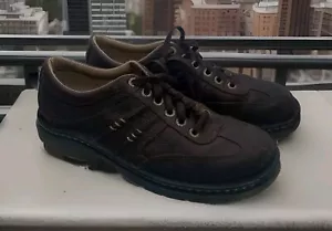 Vintage Dr. Martens DAWES Shoes Men Size 11 Oxford Brown Leather Lace Up Chunky - Picture 1 of 10