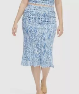 DVF for Target - Sea Twig Blue Tube Skirt – Size XL - Picture 1 of 2