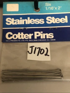 Stainless Steel Cotter Pins 1/16 X 2" (Package of 6) - Picture 1 of 1