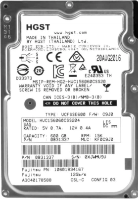 Hard Fujitsu A3C40178588 HUC156060CSS204 600GB 15000U/Min 128MB SAS-3 2.5 " - Image 1 of 3