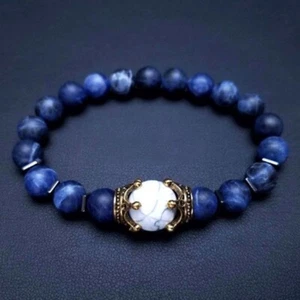 Pulsera de Cuentas Moda Lujo Moderno Ojo de Tigre Piedra Joyería Quema Grasa Dije Us - Imagen 1 de 24