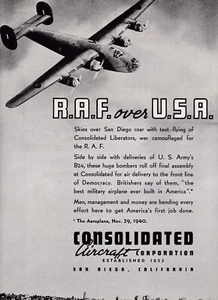 1941 Consolidated B-24 Aircraft ad 8/27/2024b - Picture 1 of 1
