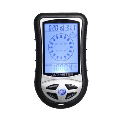 8In 1 Portable Camping Altimeter Barometer Digital Compass Barometer Thermometer - image 1 of 4