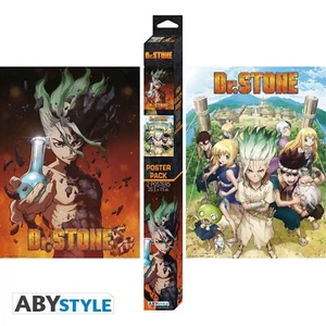Dr Stone Group Character Boxed Poster 2 Piece Set - Picture 1 of 3