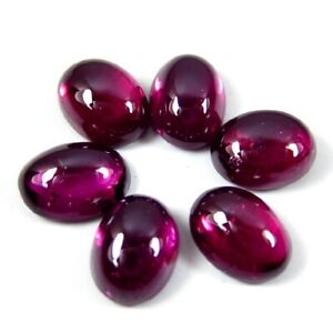 10.72Cts Wonderful Natural Unheated Rhodolite Garnet Oval Cabochon 6 Pieces