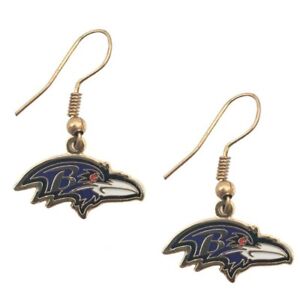 Baltimore Ravens NFL J-Hook Team Logo Women’s Dangle Earrings
