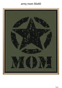 Army Mom blanket pattern, 50x60", written and graph pattern included - Picture 1 of 1